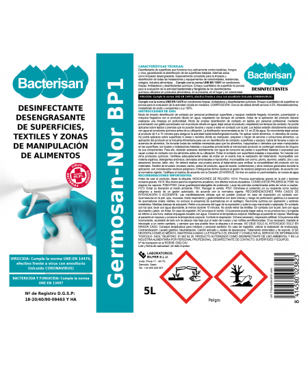 Germosan Nor BP1 | Desinfectante virucida | Bacterisan
