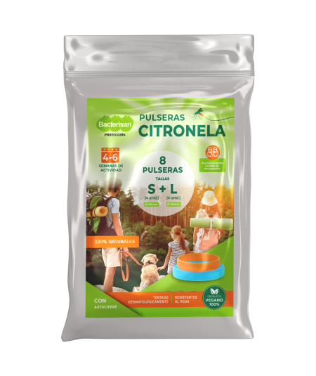 8 Citronella Bracelets zip pack