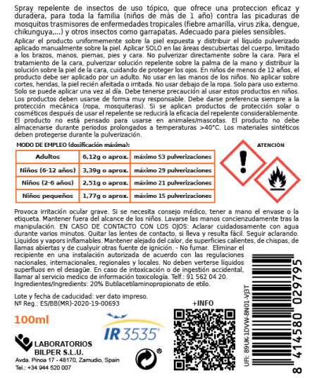 Mosquito Repellent Spray 100ml