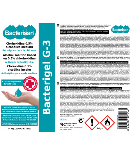 Bacterigel G-3 | Desinfectante manos | Bacterisan