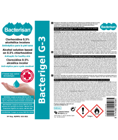 Bacterigel G-3  500ml | Desinfectante manos | Bacterisan