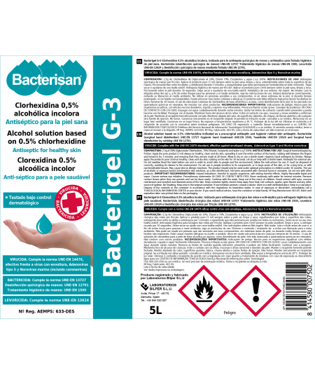 Bacterigel G-3 | Desinfectante manos | Bacterisan