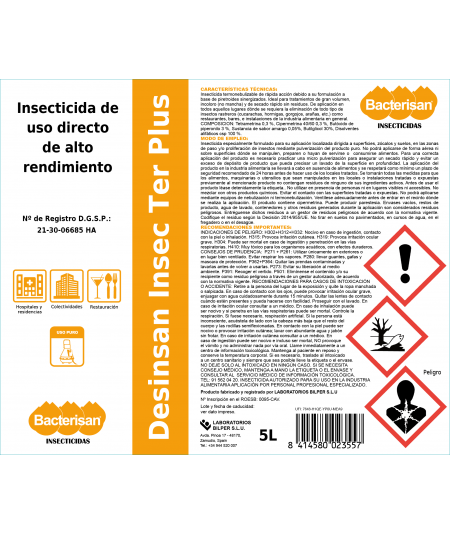 Desinsan Insec-Ter plus | Insecticida Termonebilizable | Bacterisan